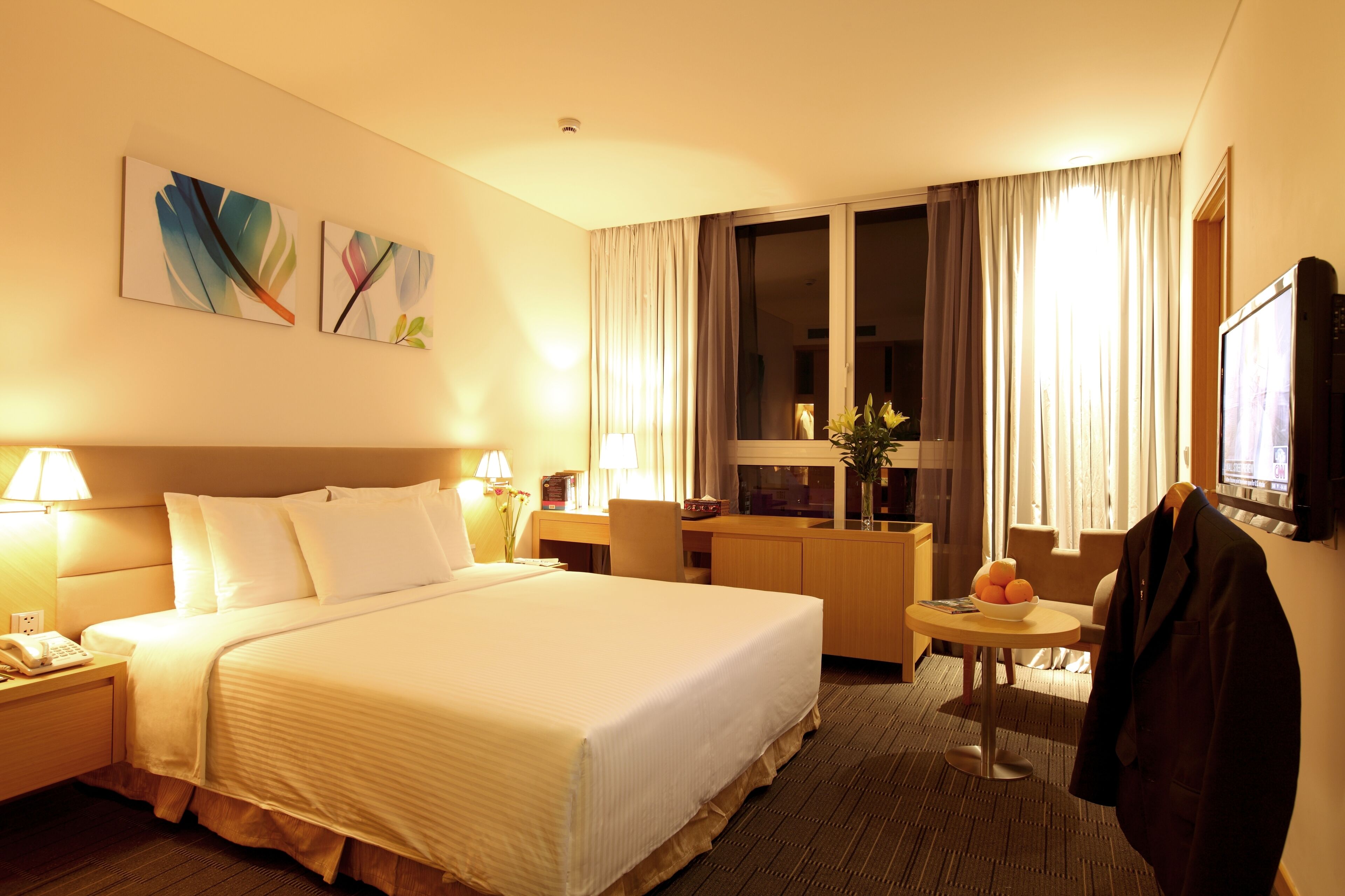Minibar, in-room safe, desk, blackout curtains