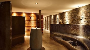 Sauna, steam room, hot stone massages, prenatal massages, facials