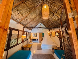 Bangalô luxo, vista para o mar | Roupas de cama antialérgicas, roupa de cama