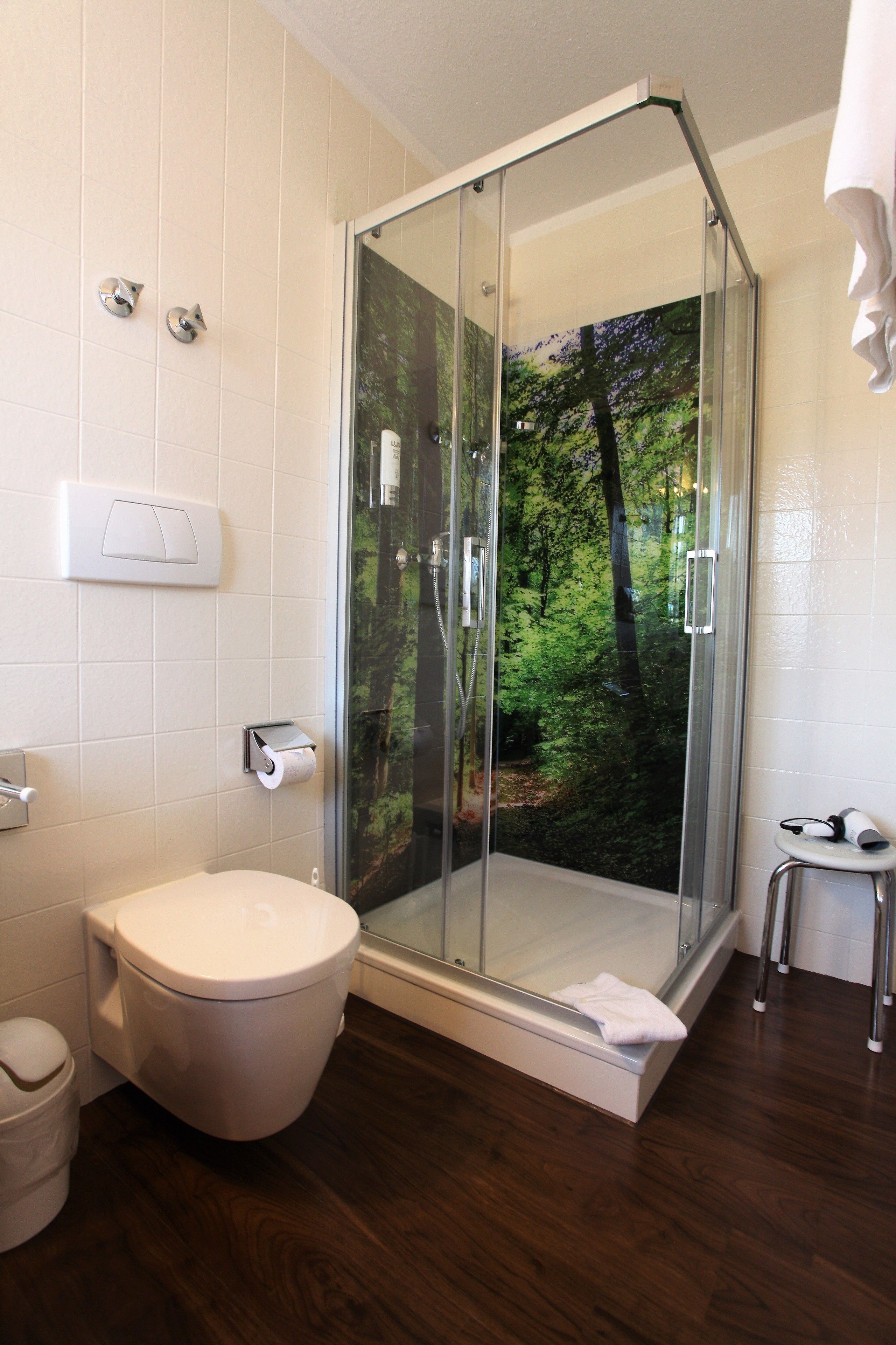 free toiletries, hair dryer, towels