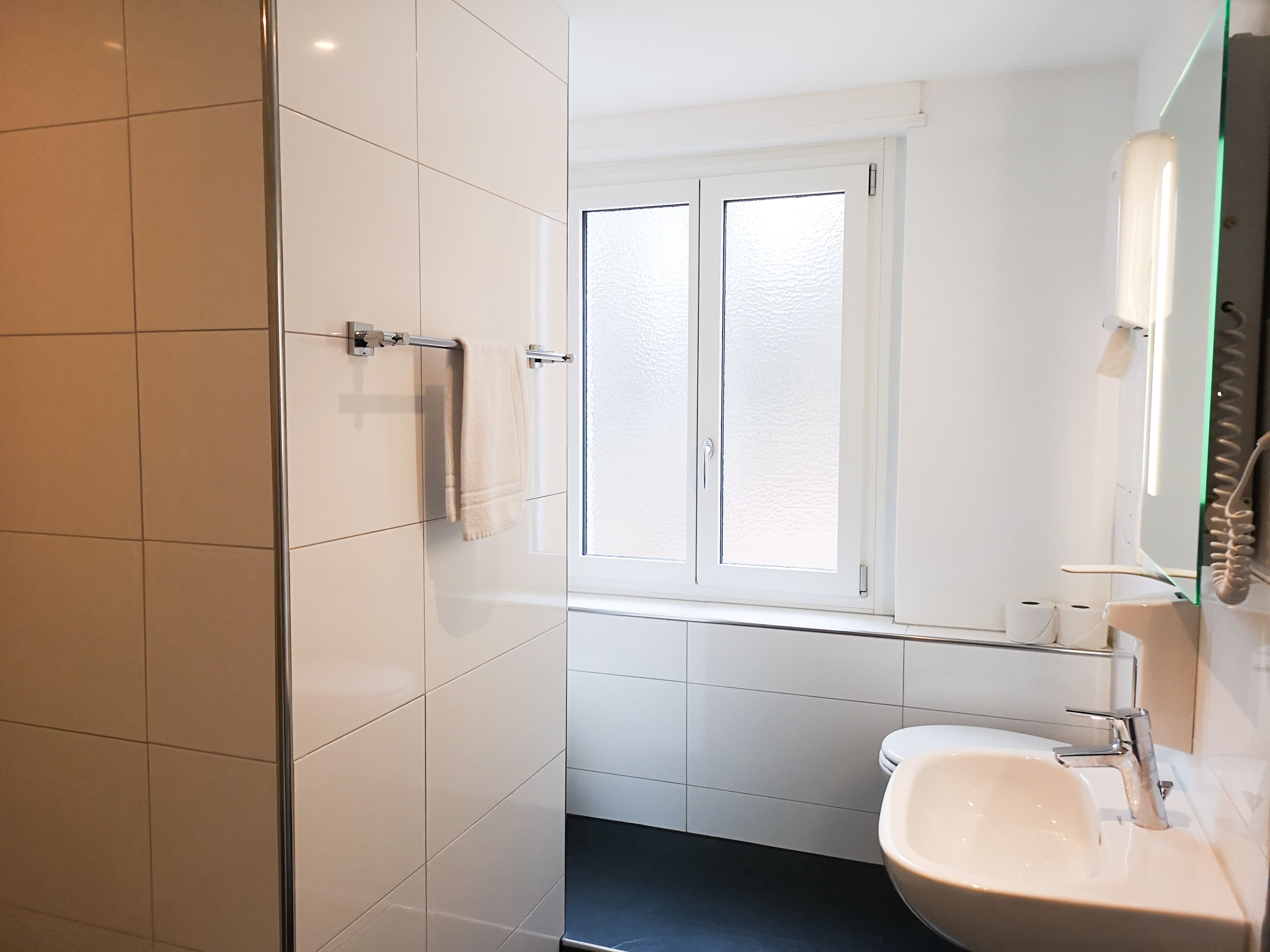 free toiletries, hair dryer, bathrobes, towels