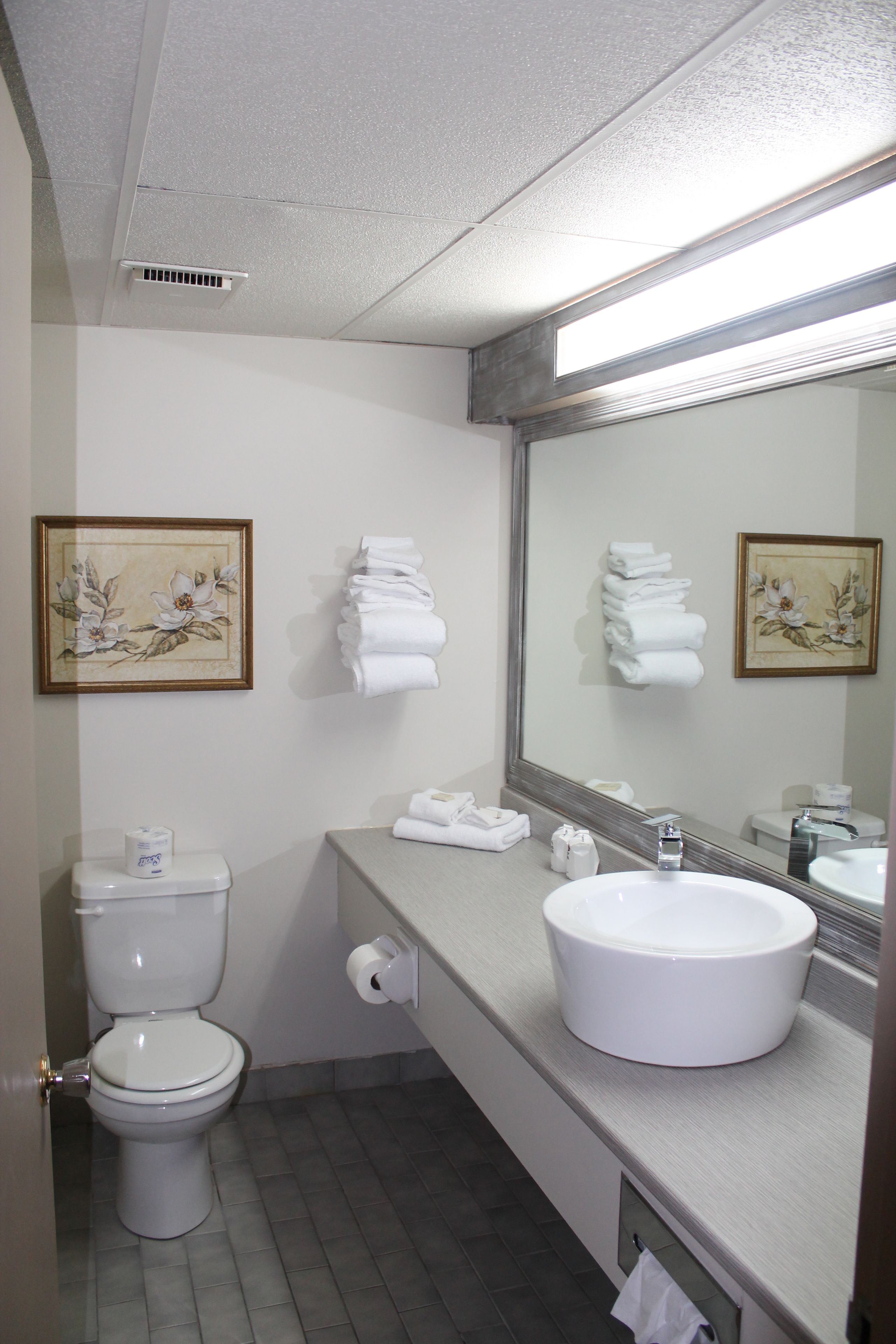 hair dryer, bathrobes, towels, soap