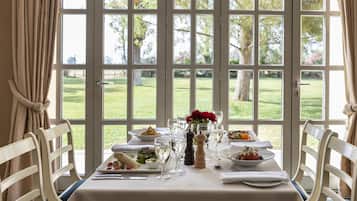 Breakfast, lunch, dinner served; international cuisine, garden views