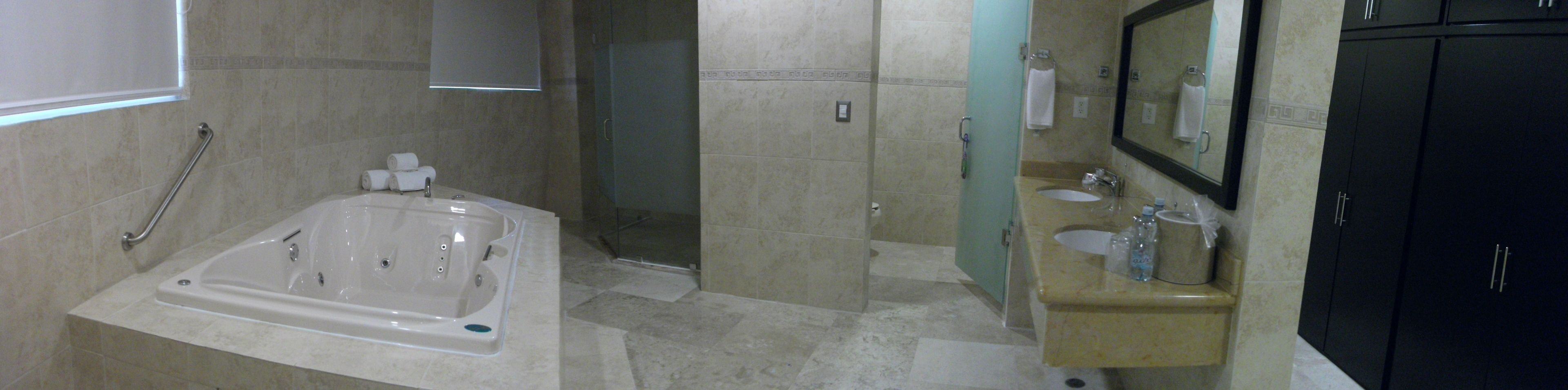 executive room, 1 king bed | bathroom | shower, rainfall showerhead, designer toiletries, hair dryer