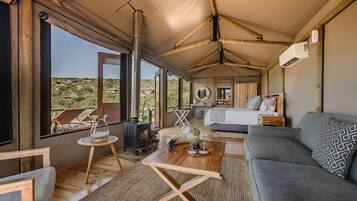 Luxury Safari Tent | 1 bedroom, minibar, in-room safe, desk
