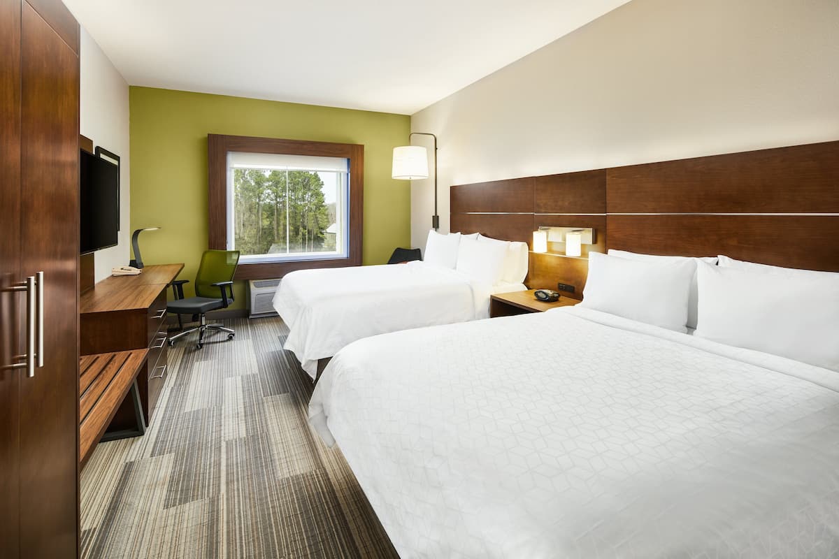 Standard Room, 2 Queen Beds | In-room safe, desk, blackout drapes, iron/ironing board