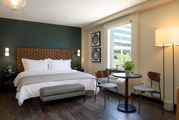 Ropa de cama de alta calidad, edredón y minibar 