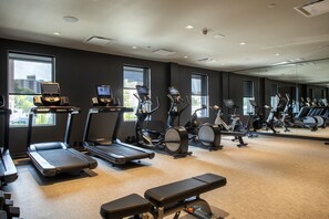 Work out in style with treadmills, ellipticals, and stationary bikes.