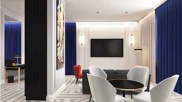 Suite, 1 très grand lit, non-fumeurs, vue ville | 1 chambre, bureau, fer et planche à repasser, Wi-Fi gratuit