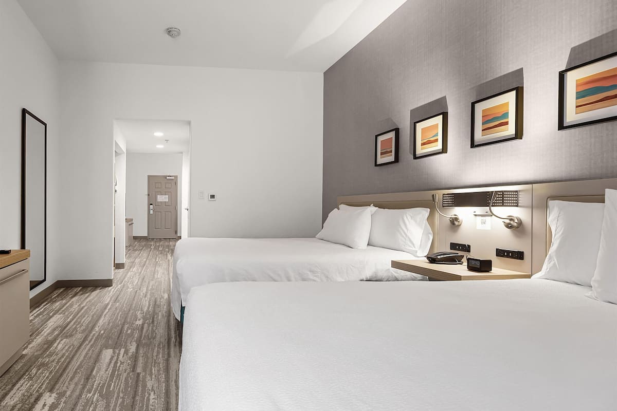 Two queen evolution junior suite | Desk, laptop workspace, blackout drapes, iron/ironing board