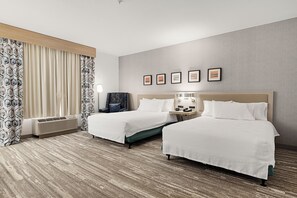Two Queen Beds, Non-Smoking, Accessible | Desk, laptop workspace, blackout curtains, iron/ironing board