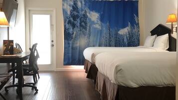 Standard Room, 2 Queen Beds, Non Smoking | 1 bedroom, desk, iron/ironing board, free WiFi