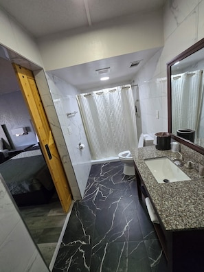 Free toiletries, hair dryer, towels