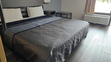 Premium bedding, desk, soundproofing, iron/ironing board