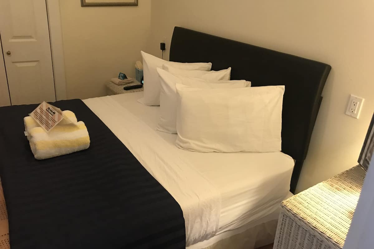 Economy kamer, 1 queensize bed, gedeelde badkamer (MEN ONLY Room 11B / no window) | Een kluis op de kamer, een strijkplank/strijkijzer, gratis wifi