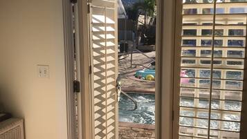 Economy Room, 1 Queen Bed, Shared Bathroom (Poolview - Room 11A) | View from room