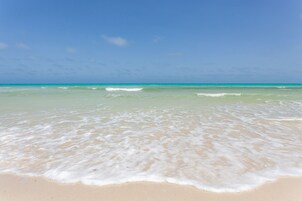 Private beach, beach volleyball