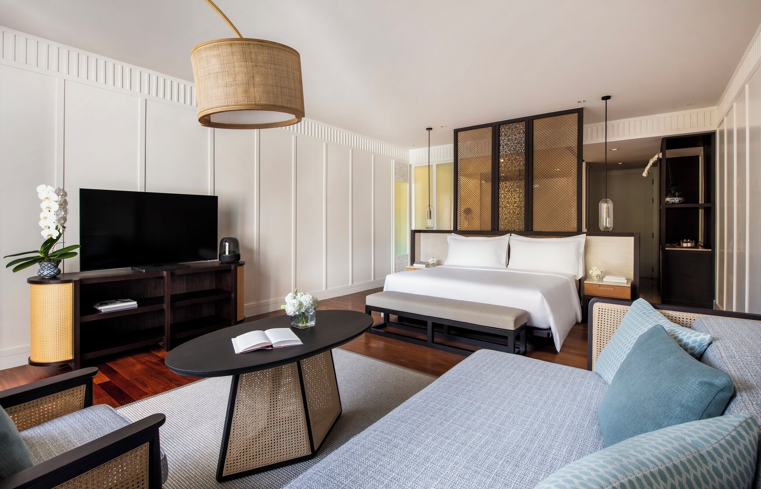 Suite Club, 1 très grand lit, accessible aux personnes à mobilité réduite (Private Pool) | Literie de qualité supérieure, couette en duvet d'oie, surmatelas