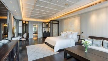 Premium bedding, down duvets, pillow-top beds, minibar