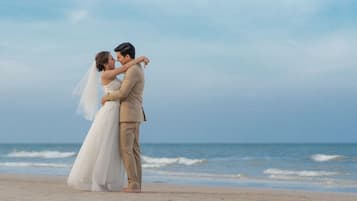 Outdoor wedding area