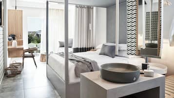 Junior studio suite, privézwembad, uitzicht op tuin (Premium) | 1 slaapkamer, luxe beddengoed, een minibar, een kluis op de kamer