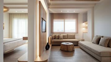 Suite, 1 chambre, vue mer | Literie de qualité supérieure, minibar, coffres-forts dans les chambres