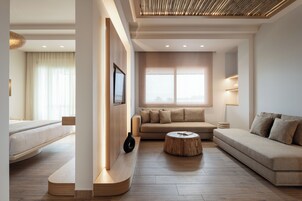 Suite, 1 Bedroom, Sea View | Premium bedding, minibar, in-room safe, individually decorated