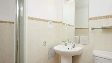 Single Room | Bathroom | Hair dryer, towels