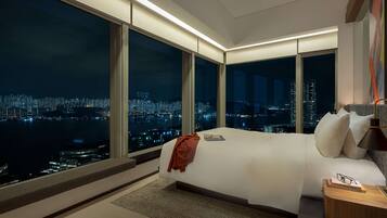 Chambre, 1 très grand lit, en angle (Harbour) | Literie de qualité supérieure, coffres-forts dans les chambres, bureau