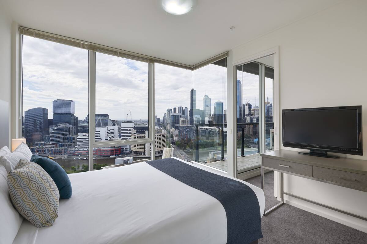 Minibar, desk, blackout drapes, iron/ironing board