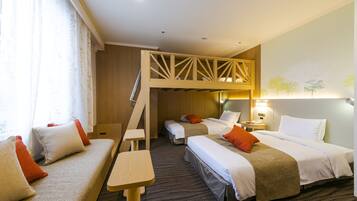 Premium bedding, desk, blackout drapes, iron/ironing board