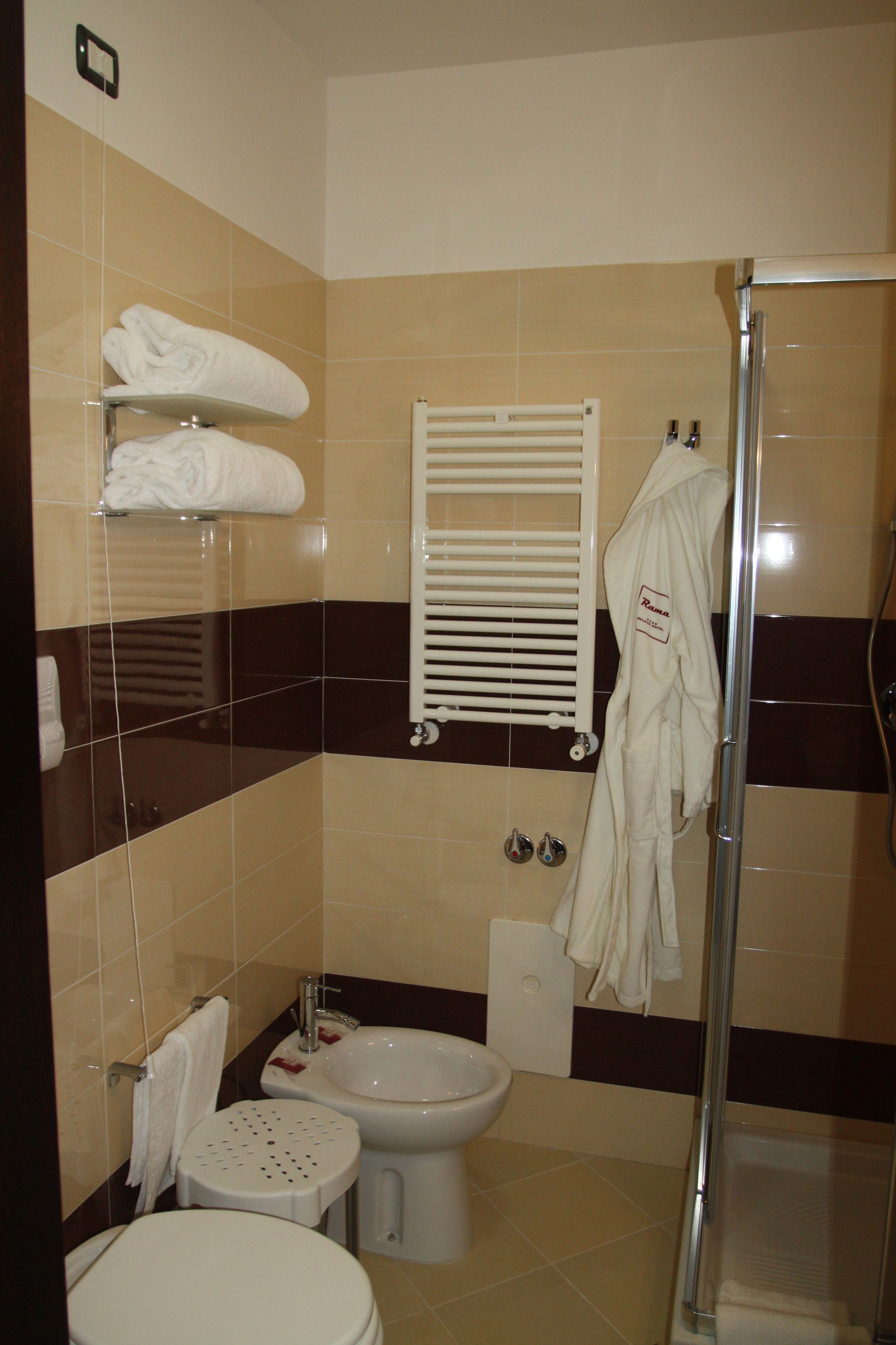 shower, free toiletries, hair dryer, bidet