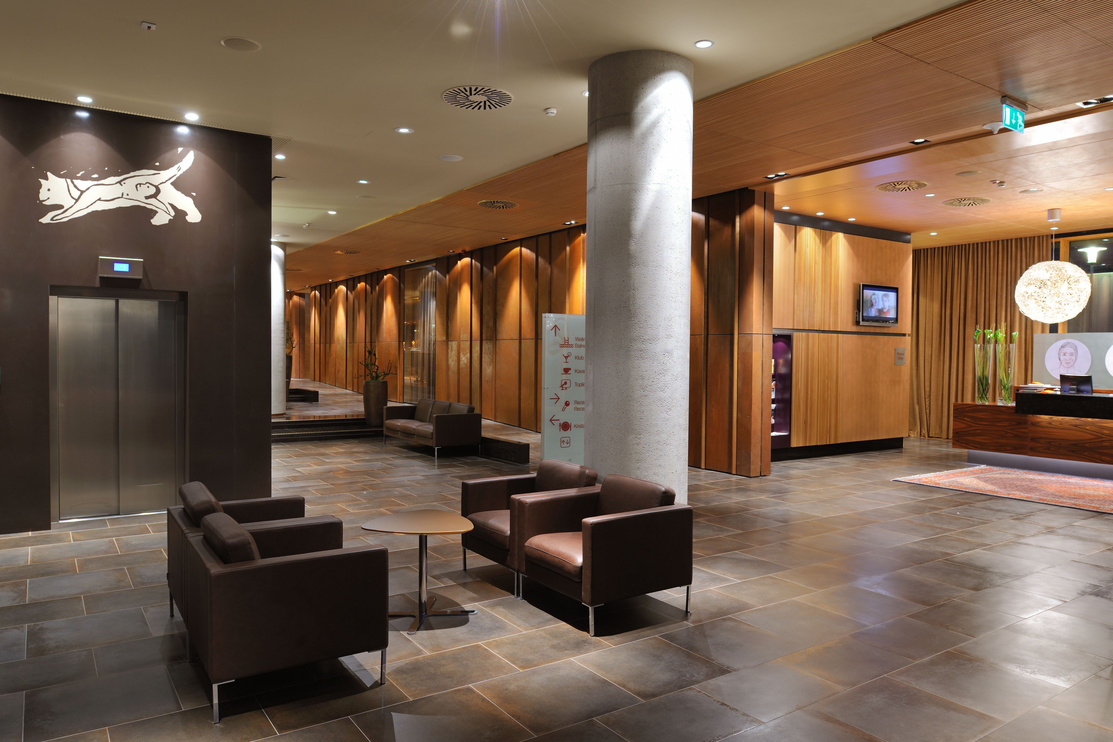 Sitteområde i lobbyen