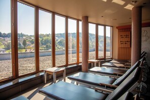 Espace de soins pour les couples, sauna, bain à remous, hammam