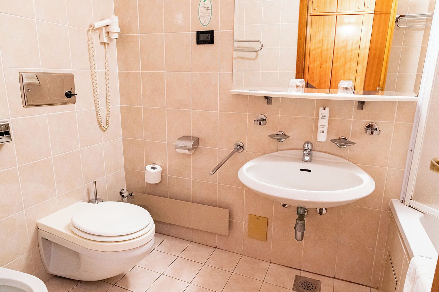 double room, balcony | bathroom | hair dryer, towels