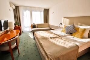 Minibar, in-room safe, desk, cots/infant beds