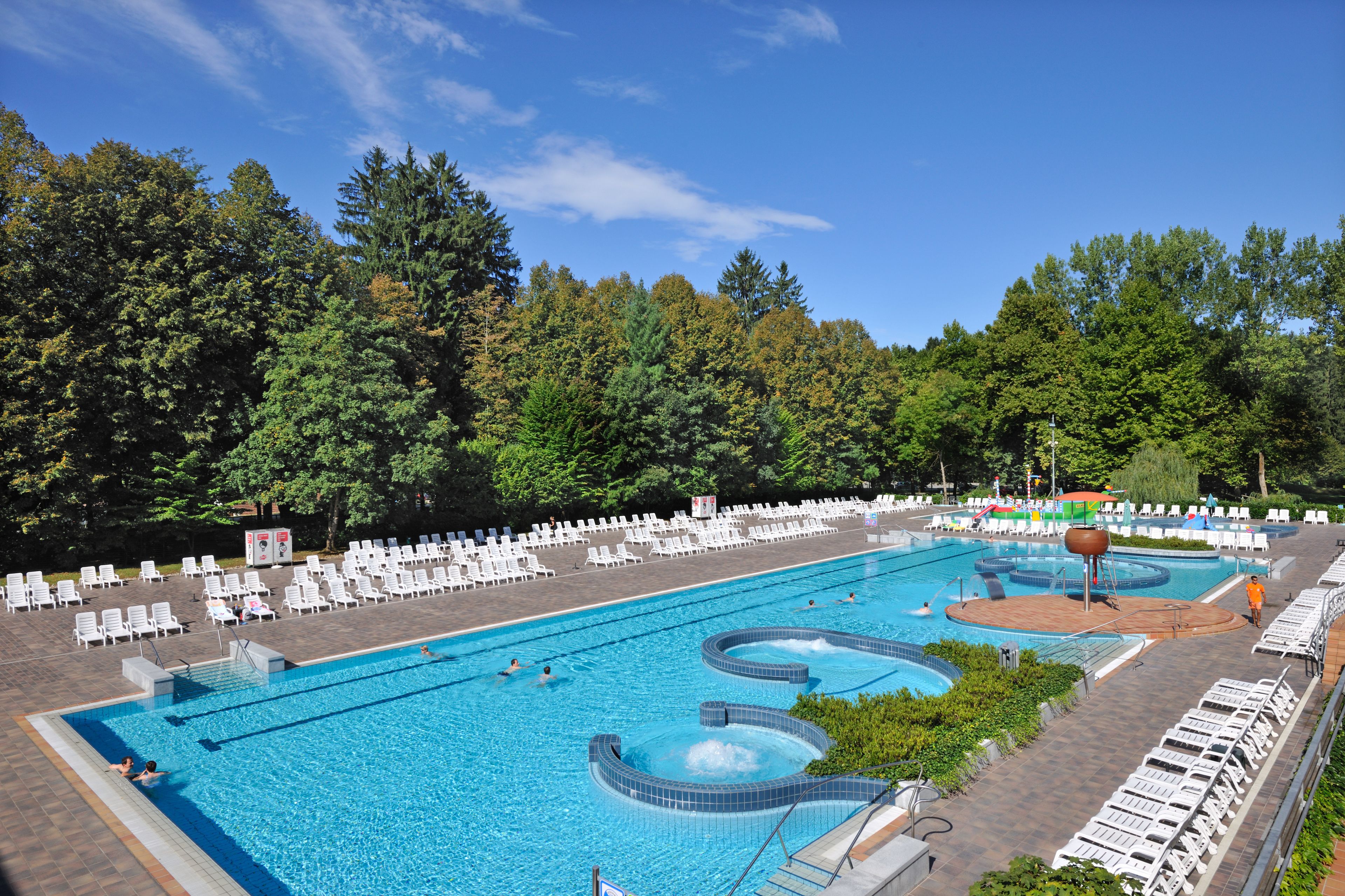 indoor pool, outdoor pool, pool loungers
