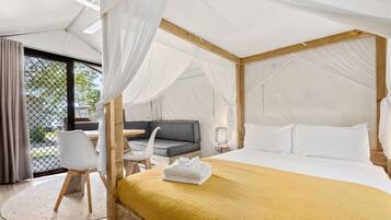 Deluxe Safari Tent - Sleeps 2 | Private kitchenette | Electric kettle, dining tables