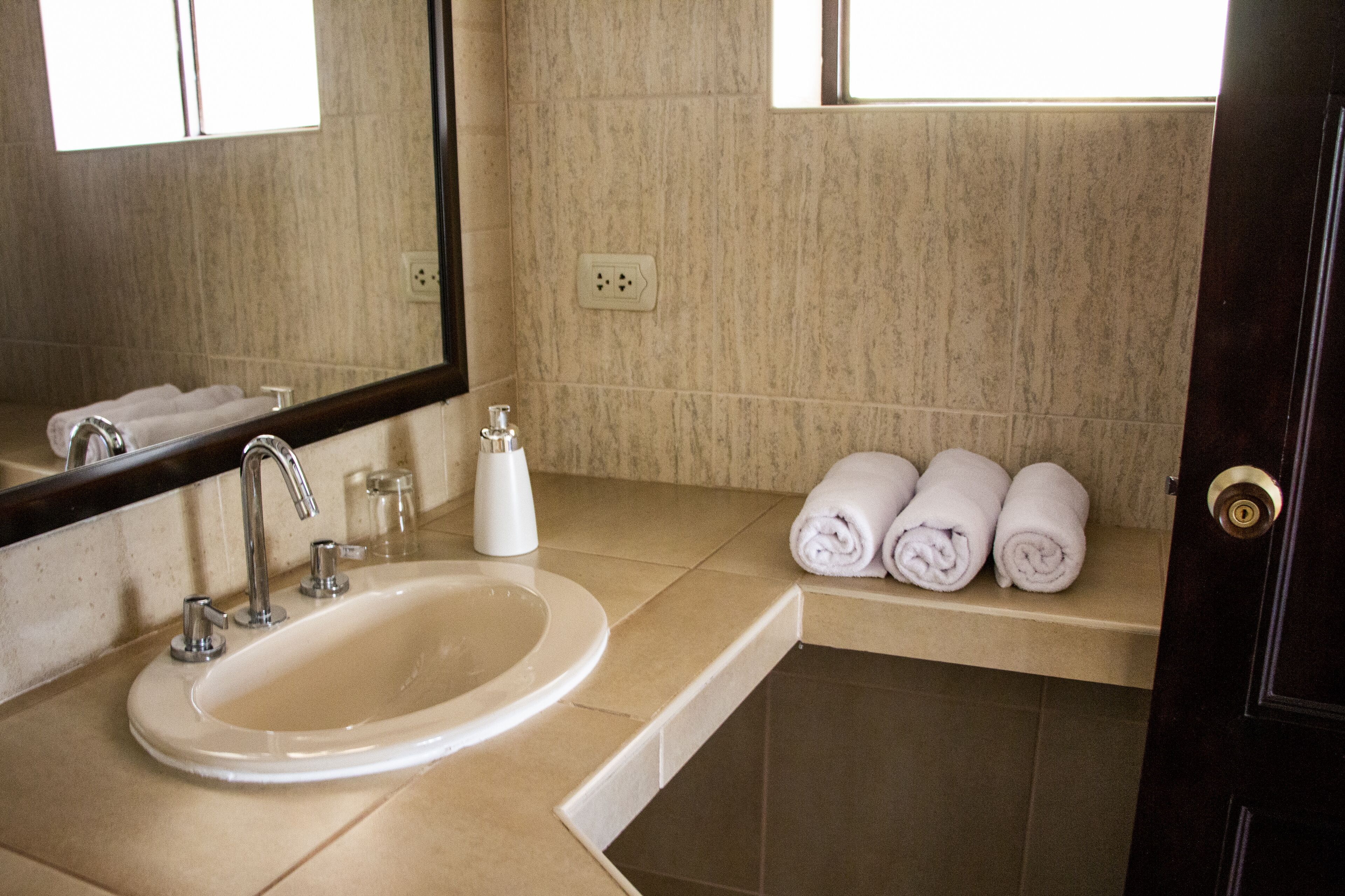 twin room, 2 single beds, garden view | bathroom | shower, hair dryer, towels