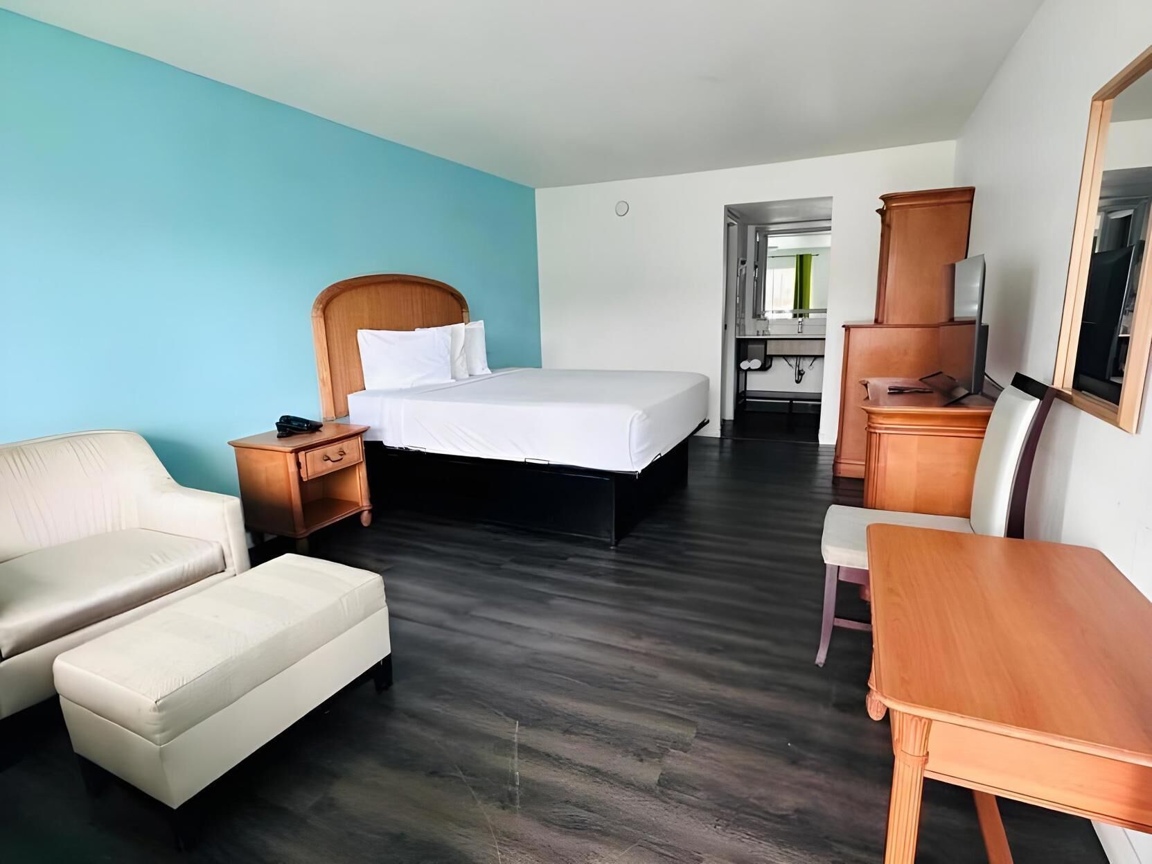 Blackout curtains, iron/ironing board, free WiFi, bed sheets