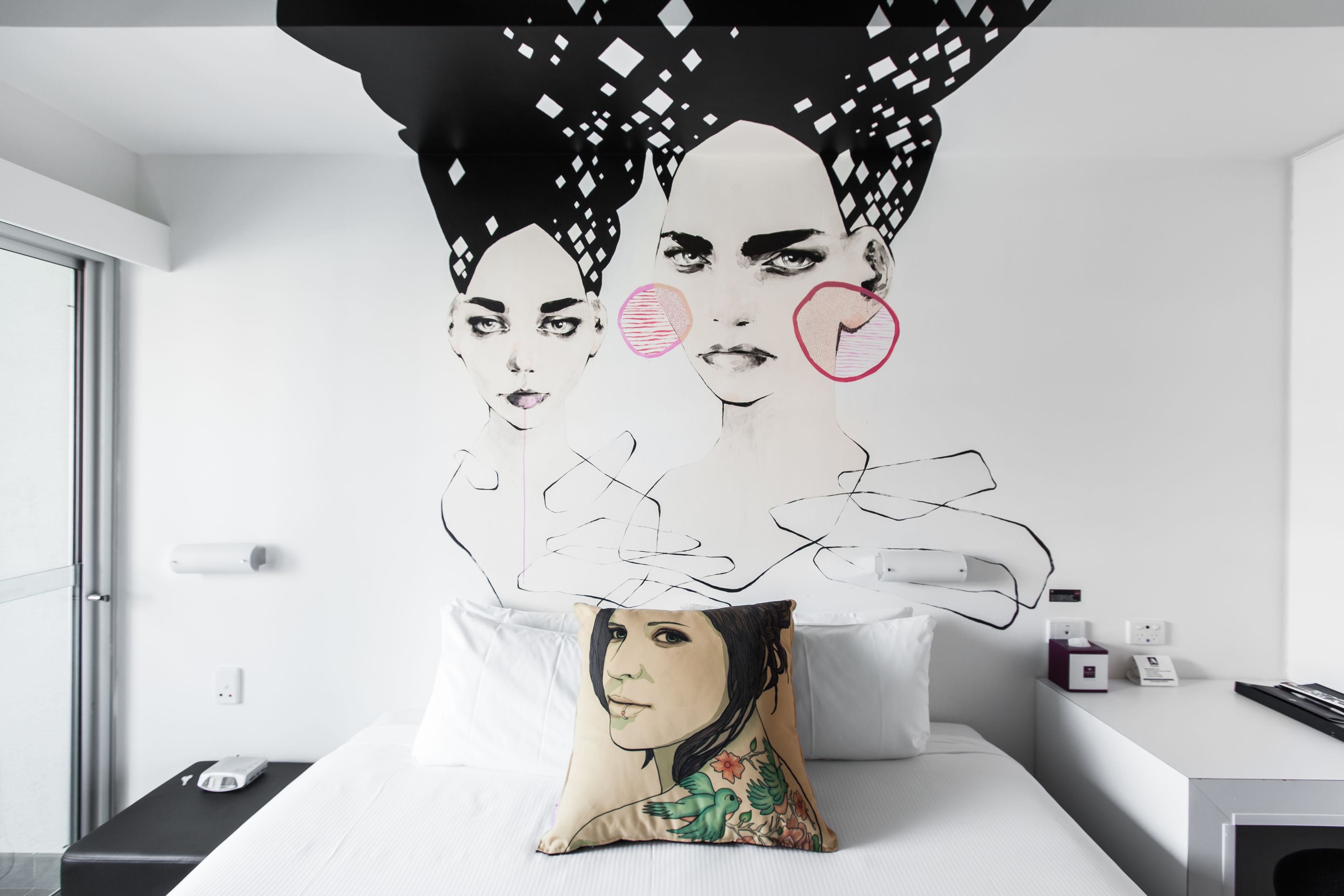 Unique Art Room | 1 bedroom, pillowtop beds, in-room safe, individually decorated