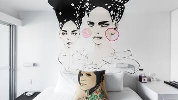 Unique Art Room | 1 bedroom, pillowtop beds, in-room safe, individually decorated