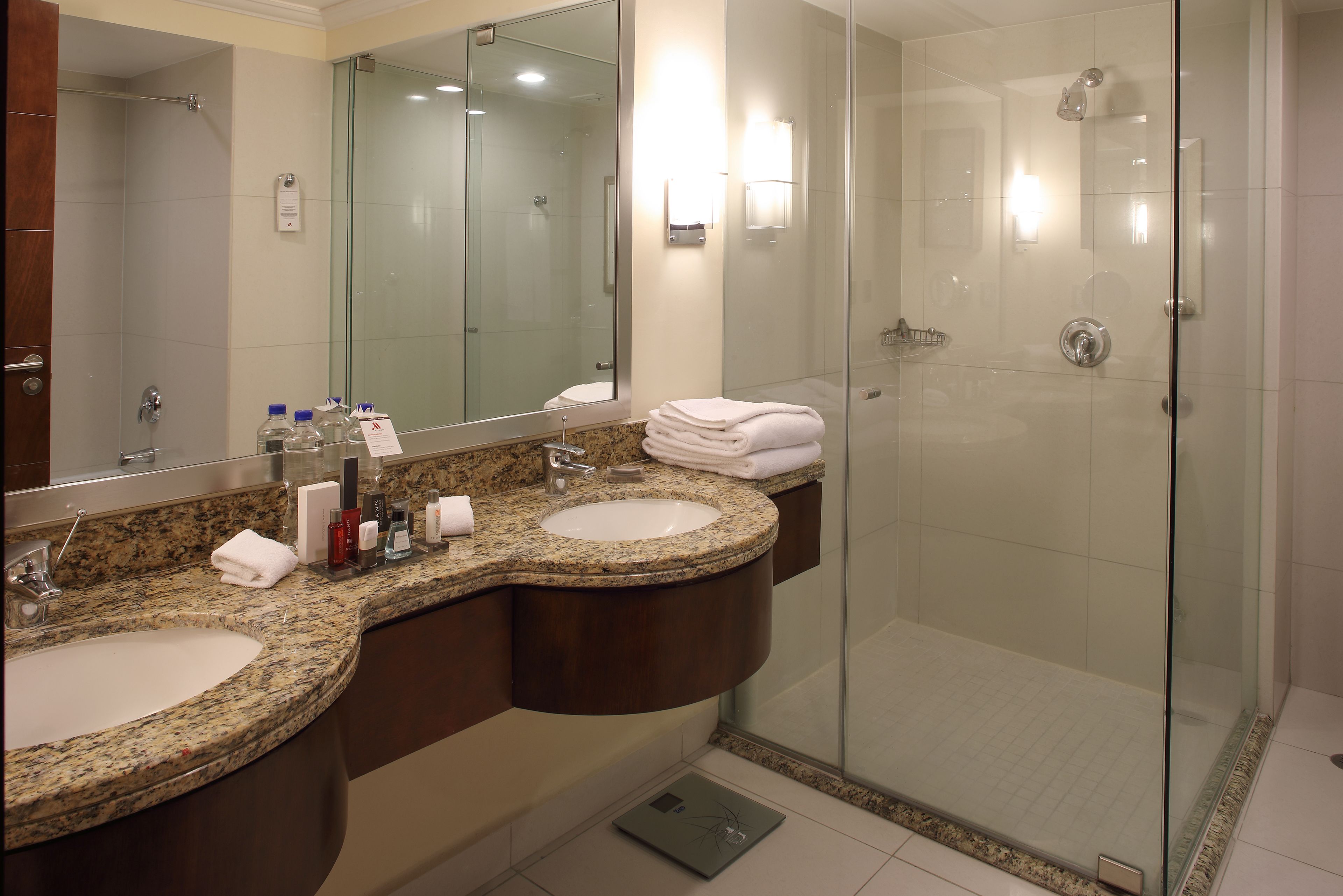 free toiletries, hair dryer, towels