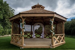 Outdoor wedding area