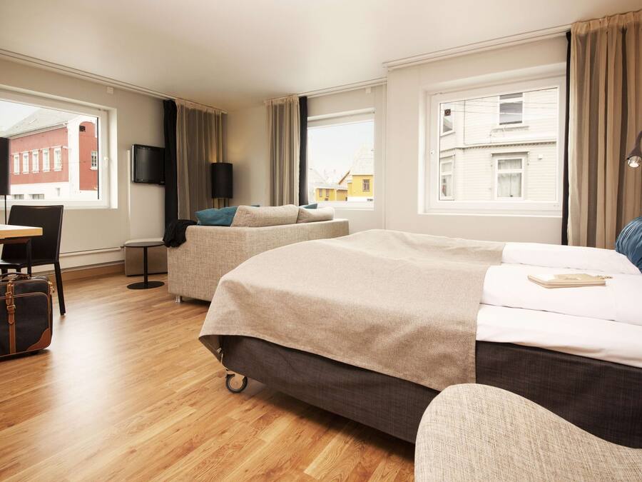 Family Room | Pillowtop beds, desk, soundproofing, iron/ironing board