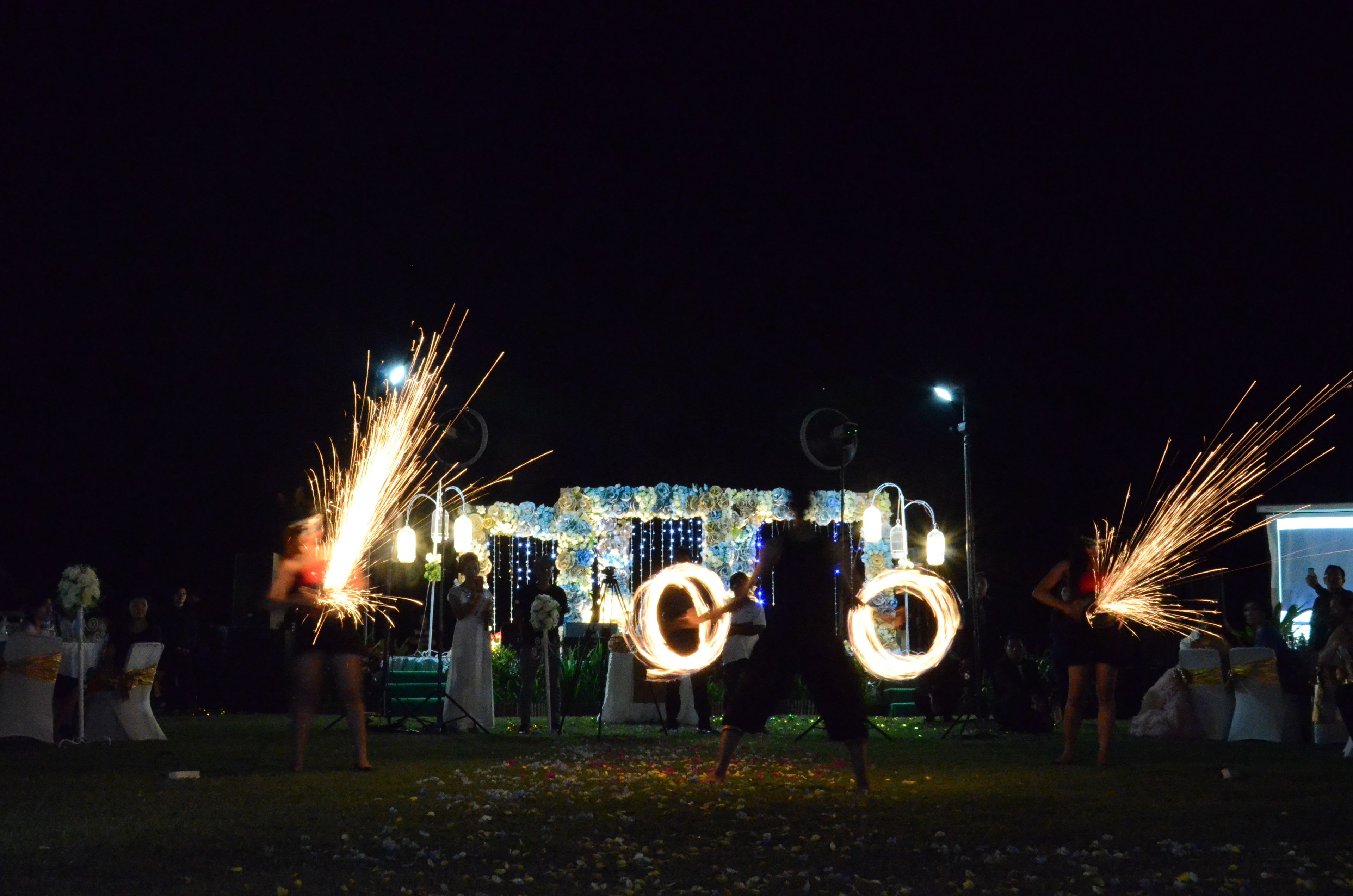 outdoor banquet area