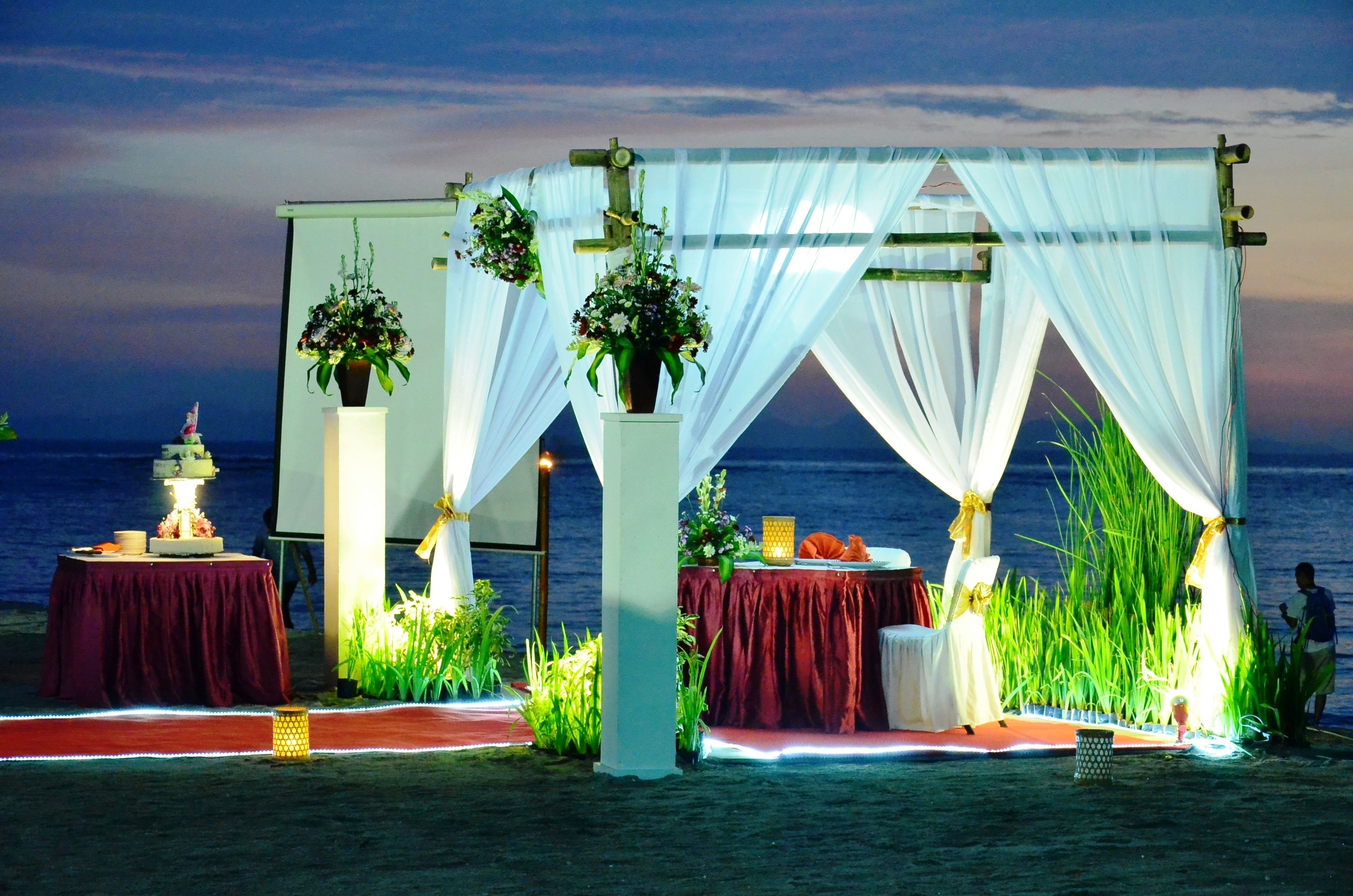 outdoor wedding area