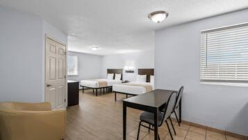Suite, 2 Queen Beds, Non Smoking (Upgrade) | Desk, iron/ironing board, free WiFi, bed sheets