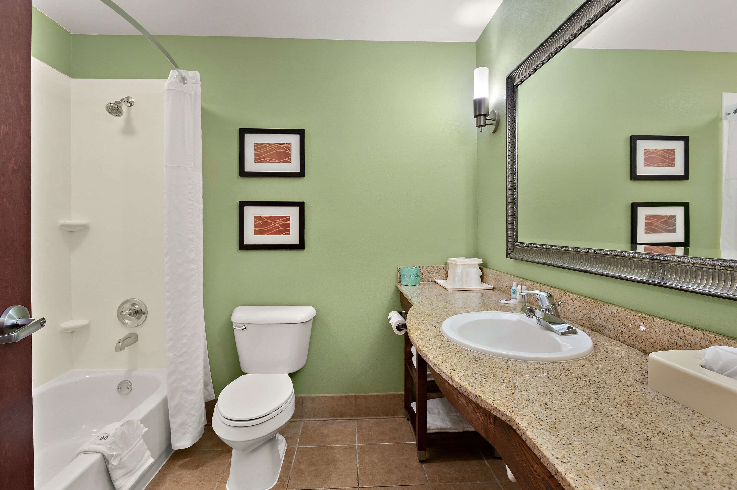 suite, 1 king bed with sofa bed | laptop workspace, blackout curtains, iron/ironing board