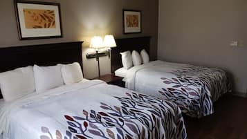 1 bedroom, desk, laptop workspace, blackout curtains